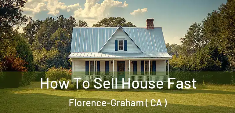  How To Sell House Fast Florence-Graham ( CA )