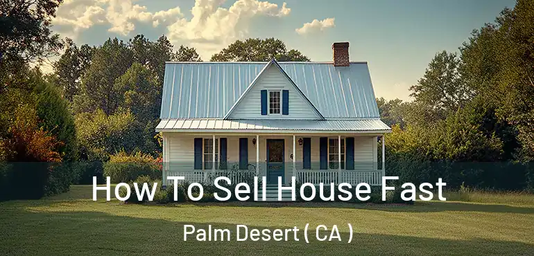 How To Sell House Fast Palm Desert ( CA )