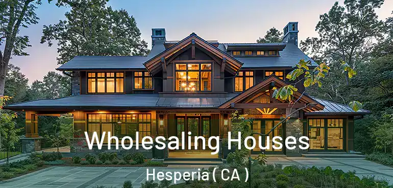  Wholesaling Houses Hesperia ( CA )