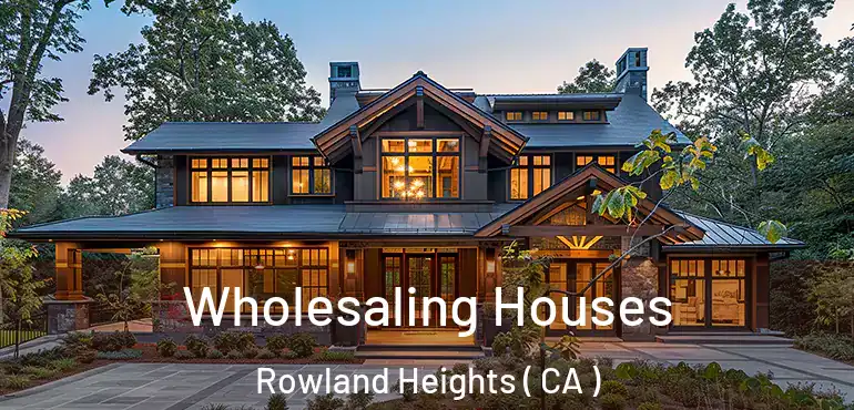  Wholesaling Houses Rowland Heights ( CA )
